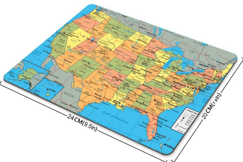 Smooffly United States Map Non-Slip Rubber Gaming Mouse Pad - Image 2